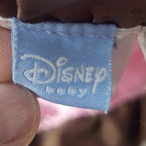 Disney Winnie The Pooh Lovey Rattle Pink Brown Satin Polka Security Blanket Cute - Picture 8 of 15